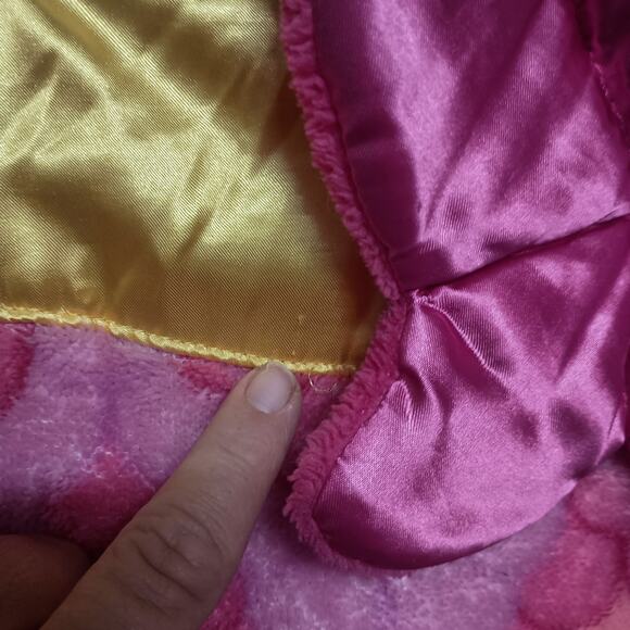 Snuggie Mermaid Tail Blanket 52" | Pink & Yellow | Cozy Lounge Throw - Picture 3 of 7